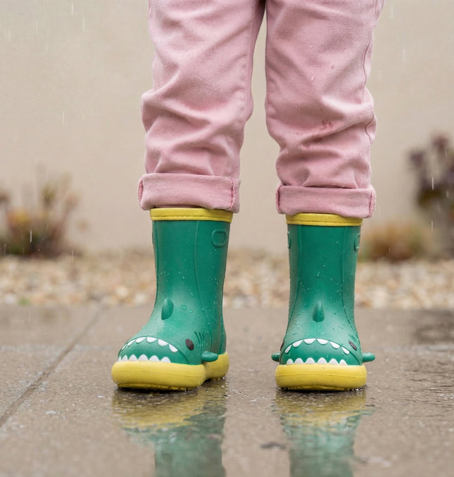 Fluffy Feet® Kids Shark Regenstiefel