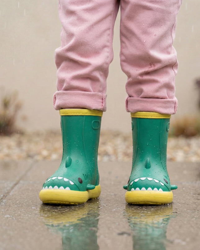 Fluffy Feet® Kids Shark Regenstiefel